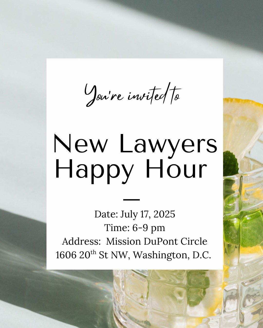 MWELA July 2025 New Lawyers Happy Hour Image